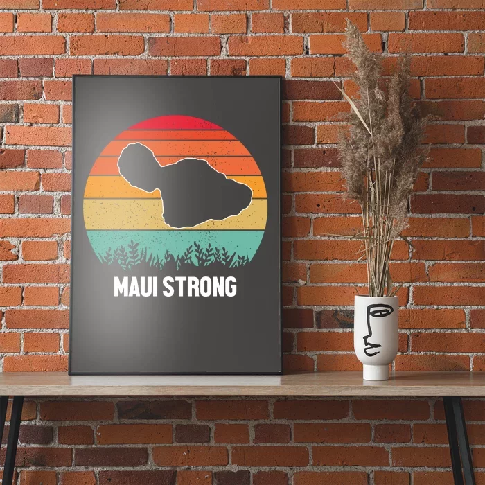 Maui Strong Hawaii Wildfire Sunset Poster