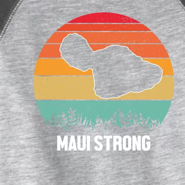 Maui Strong Hawaii Wildfire Sunset Toddler Fine Jersey T-Shirt