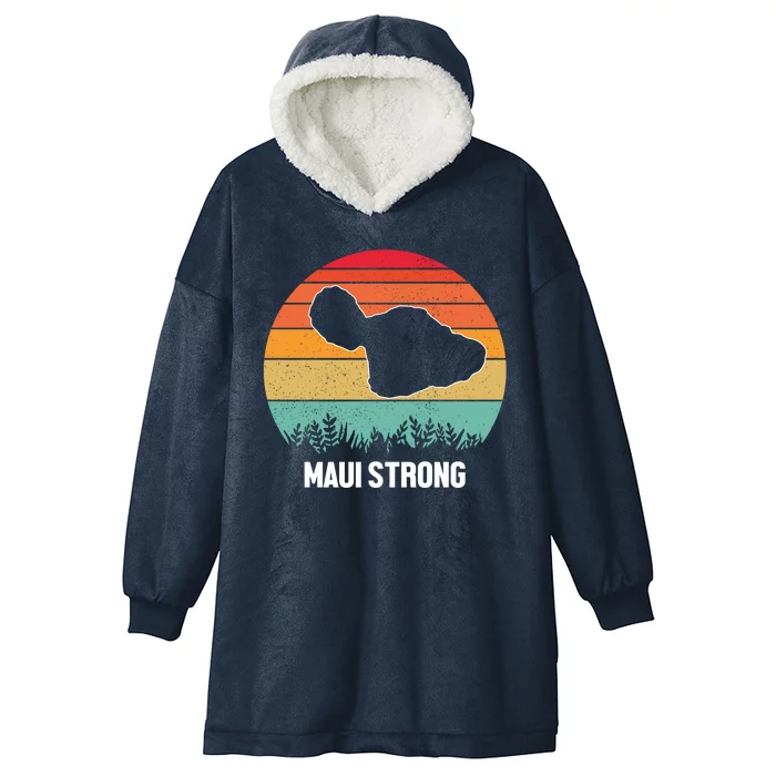 Maui Strong Hawaii Wildfire Sunset Hooded Wearable Blanket