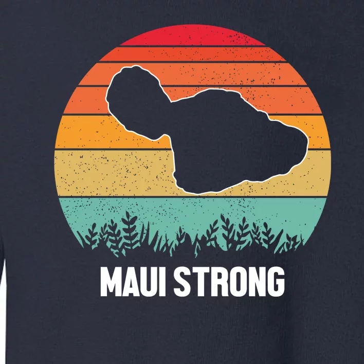 Maui Strong Hawaii Wildfire Sunset Toddler Sweatshirt