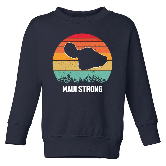 Maui Strong Hawaii Wildfire Sunset Toddler Sweatshirt