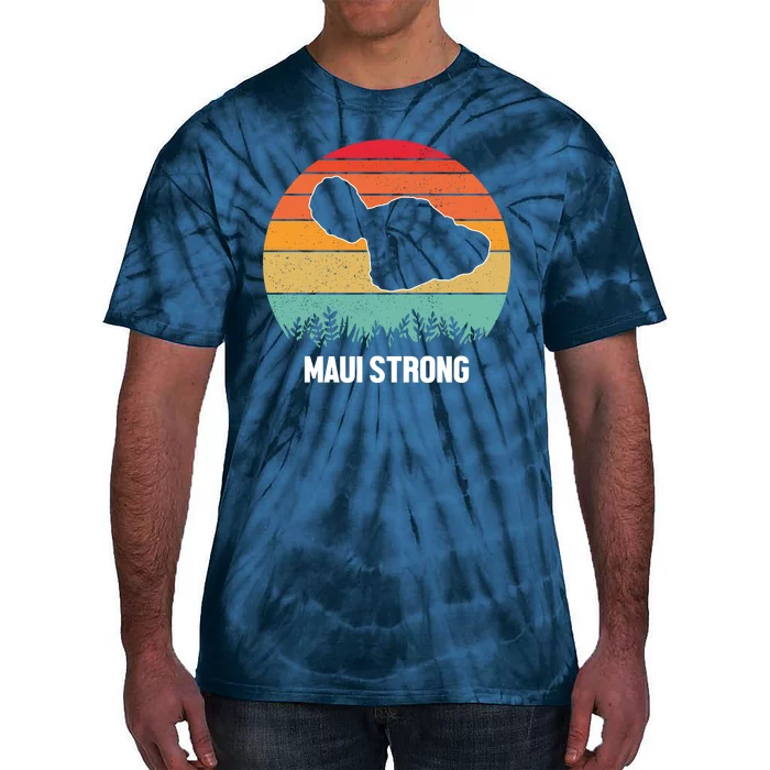 Maui Strong Hawaii Wildfire Sunset Tie-Dye T-Shirt