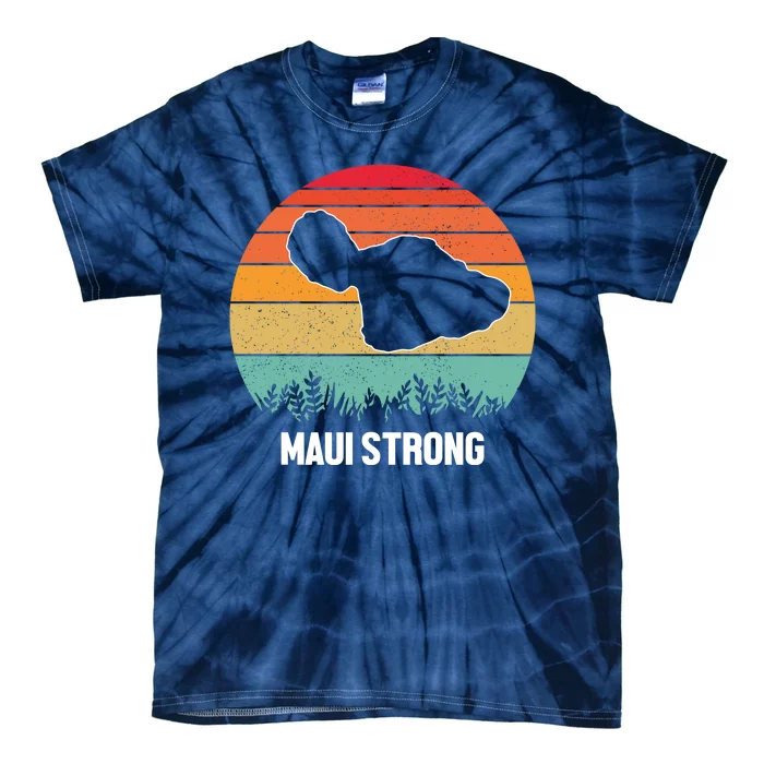 Maui Strong Hawaii Wildfire Sunset Tie-Dye T-Shirt