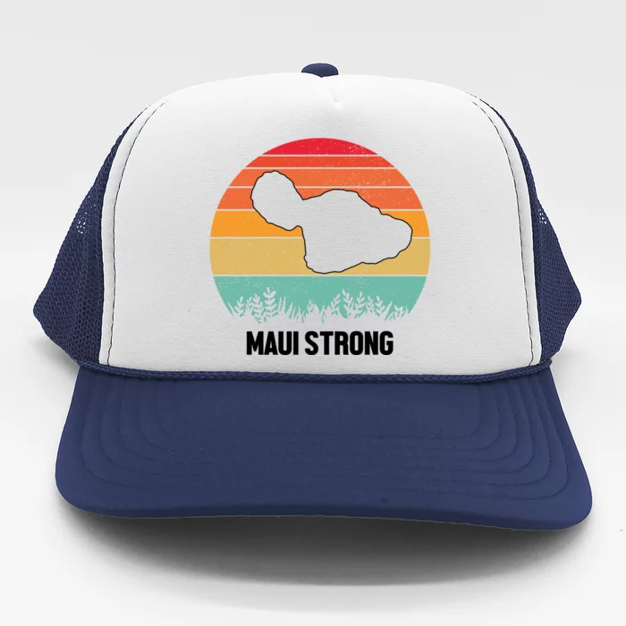 Maui Strong Hawaii Wildfire Sunset Trucker Hat