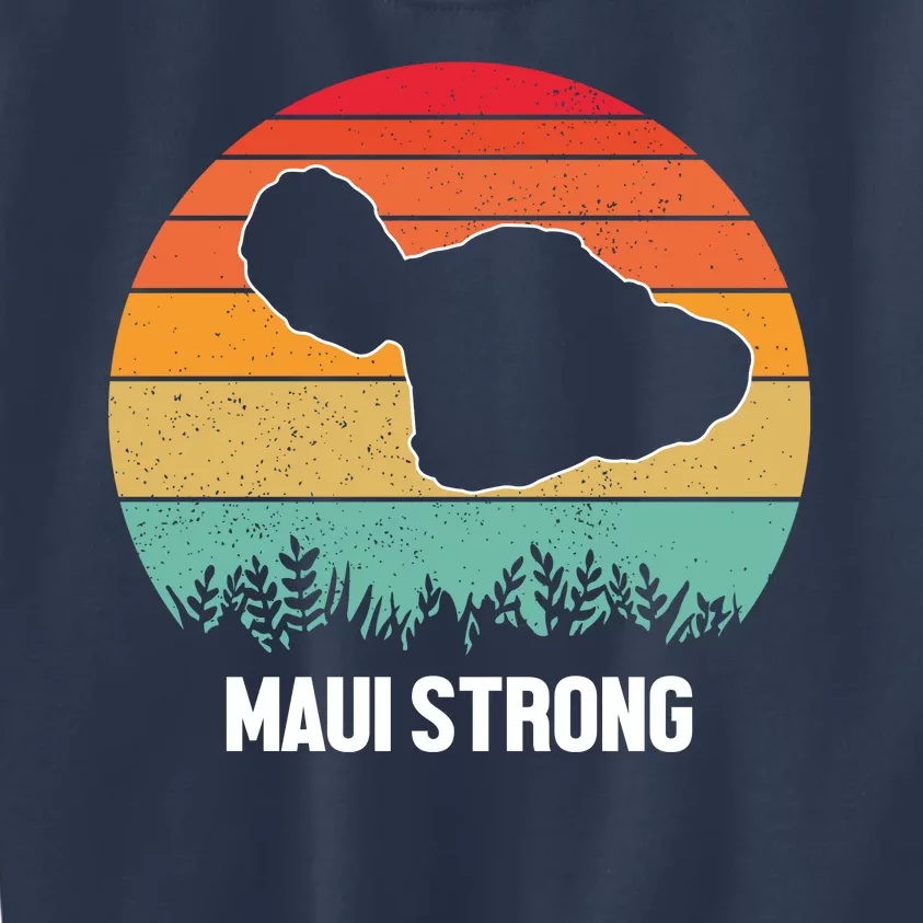 Maui Strong Hawaii Wildfire Sunset Kids Sweatshirt