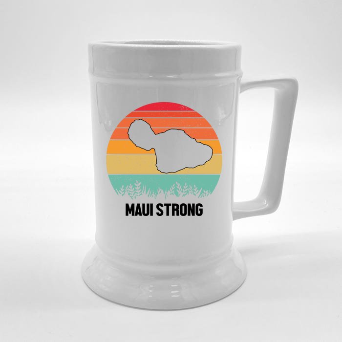 Maui Strong Hawaii Wildfire Sunset Front & Back Beer Stein