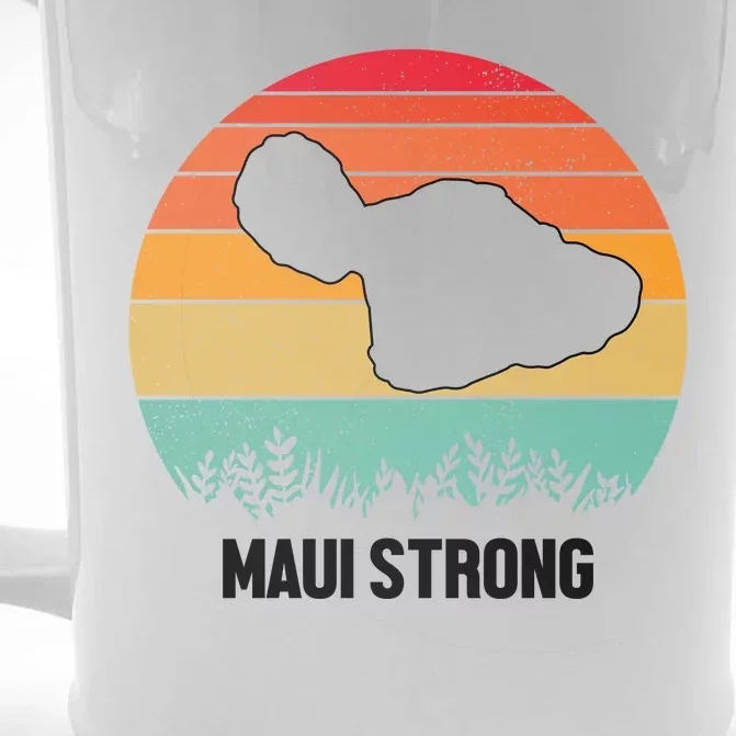 Maui Strong Hawaii Wildfire Sunset Front & Back Beer Stein