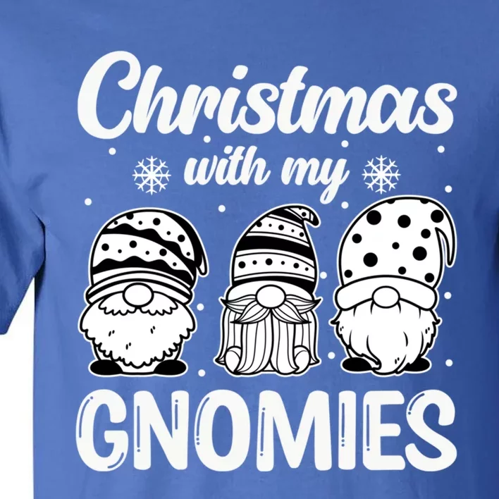 Merry Santa Hat Christmas With My Gnomies Funny Gift Tall T-Shirt