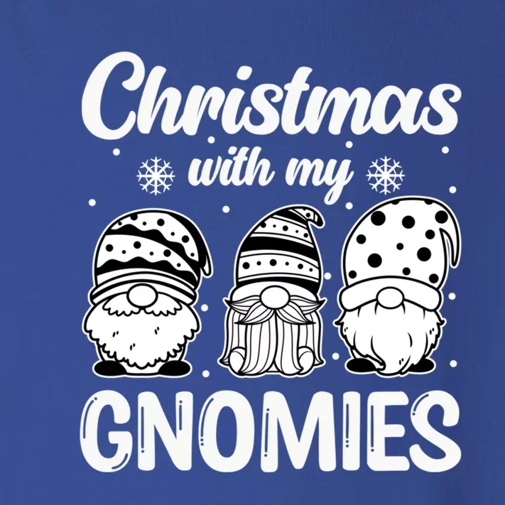 Merry Santa Hat Christmas With My Gnomies Funny Gift Toddler Long Sleeve Shirt