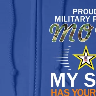 My Son Has Your Backgiftproud Mp Military Police Mom Army Gift Full Zip Hoodie