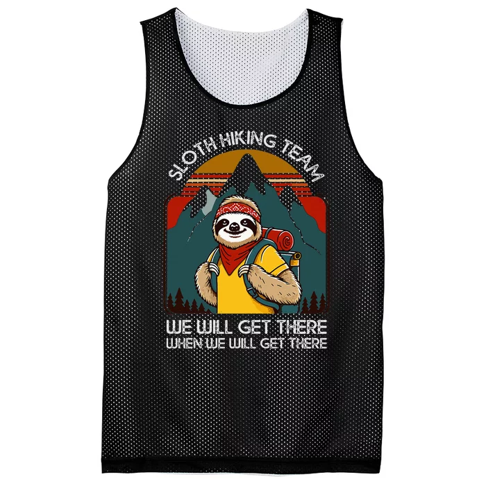 Mountain Sloth Hiking Team Retro Vintage  Hiking Mesh Reversible Basketball Jersey Tank