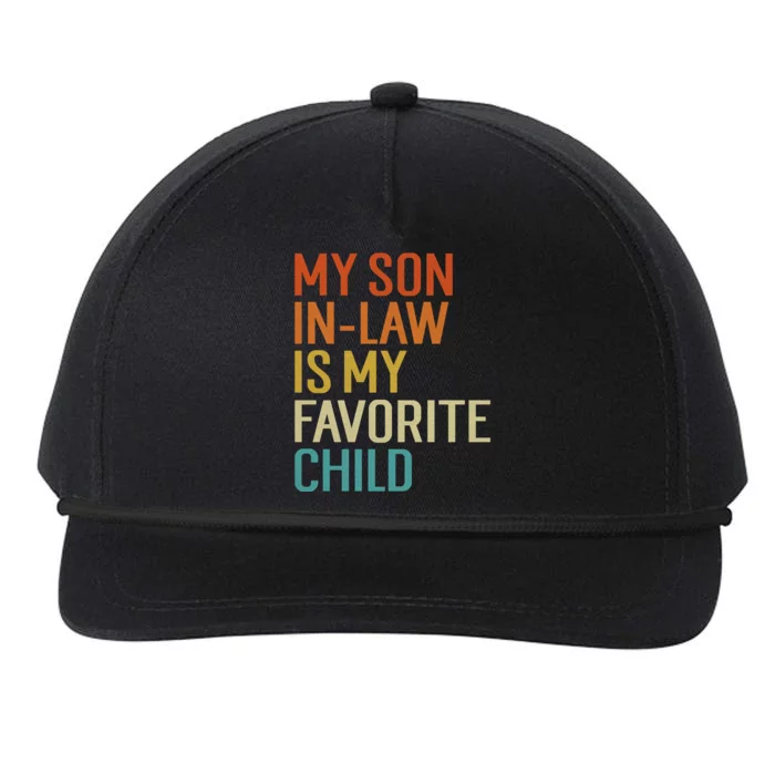 My Son In Law Is My Favorite Child Funny Family Humor Retro Snapback Five-Panel Rope Hat