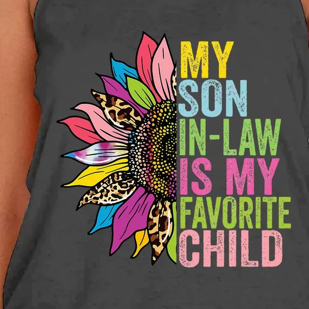 My Son In Law Is My Favorite Child Sunflower Women's Knotted Racerback Tank