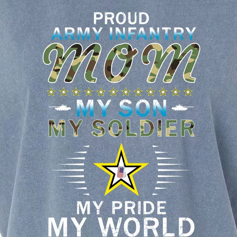 My Son Is A Soldier Hero Proud Army Infantry Mom Gift Garment-Dyed Women's Muscle Tee