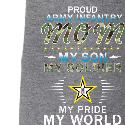 My Son Is A Soldier Hero Proud Army Infantry Mom Gift Doggie 3-End Fleece Hoodie