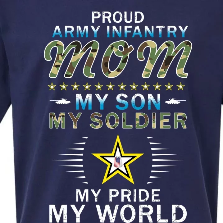 My Son Is A Soldier Hero Proud Army Infantry Mom Gift Sueded Cloud Jersey T-Shirt