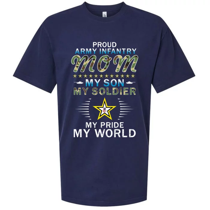 My Son Is A Soldier Hero Proud Army Infantry Mom Gift Sueded Cloud Jersey T-Shirt