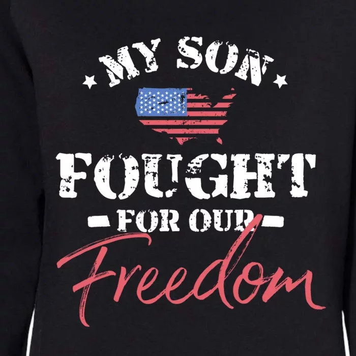 My Son Is A Veteran Gift Womens California Wash Sweatshirt