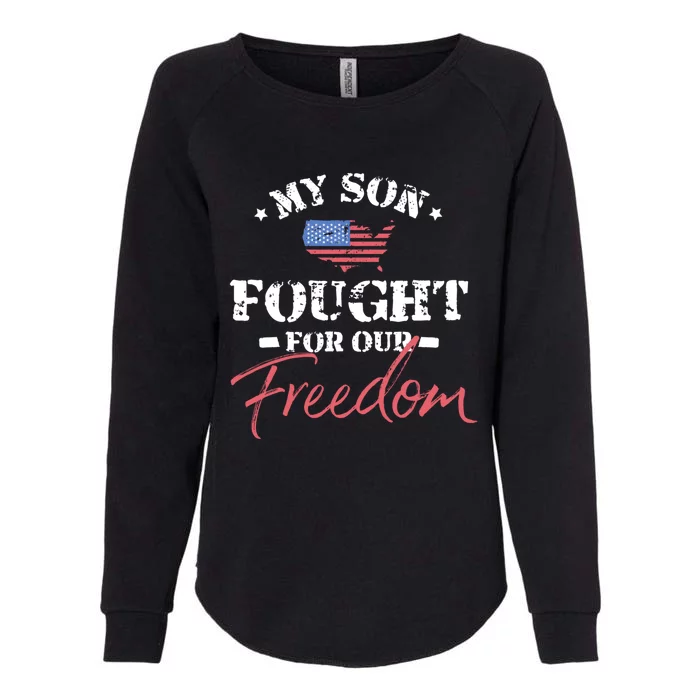 My Son Is A Veteran Gift Womens California Wash Sweatshirt