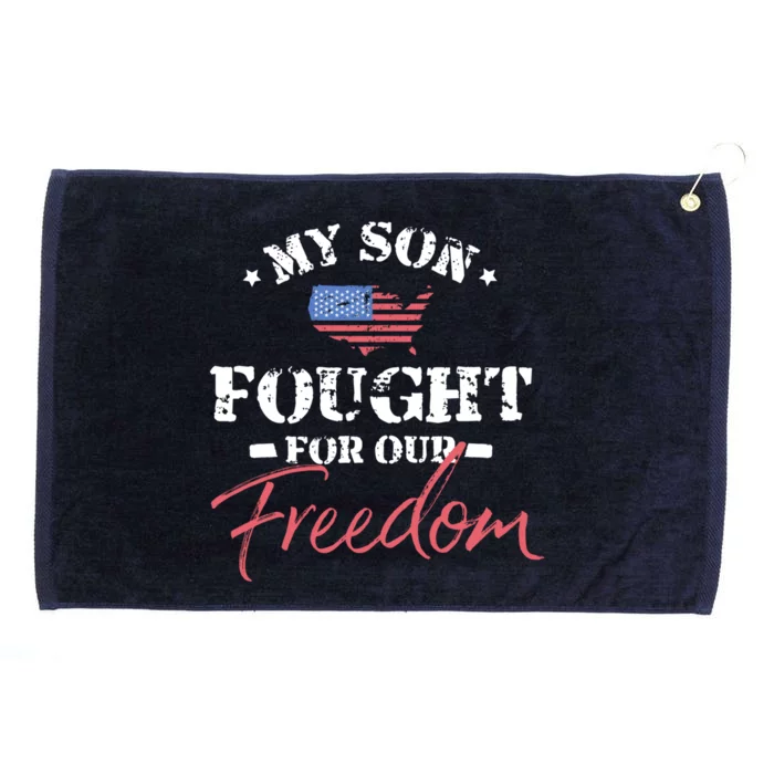 My Son Is A Veteran Gift Grommeted Golf Towel