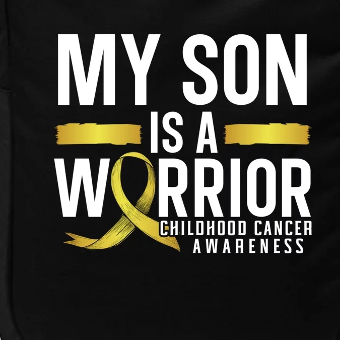 My Son Is A Warrior Hood Cancer Awareness Supporter Gift Impact Tech Backpack