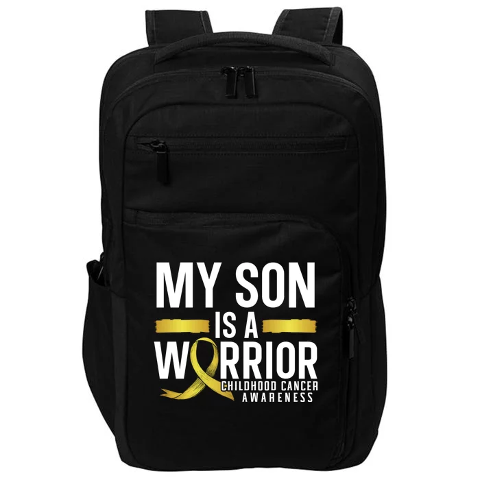 My Son Is A Warrior Hood Cancer Awareness Supporter Gift Impact Tech Backpack