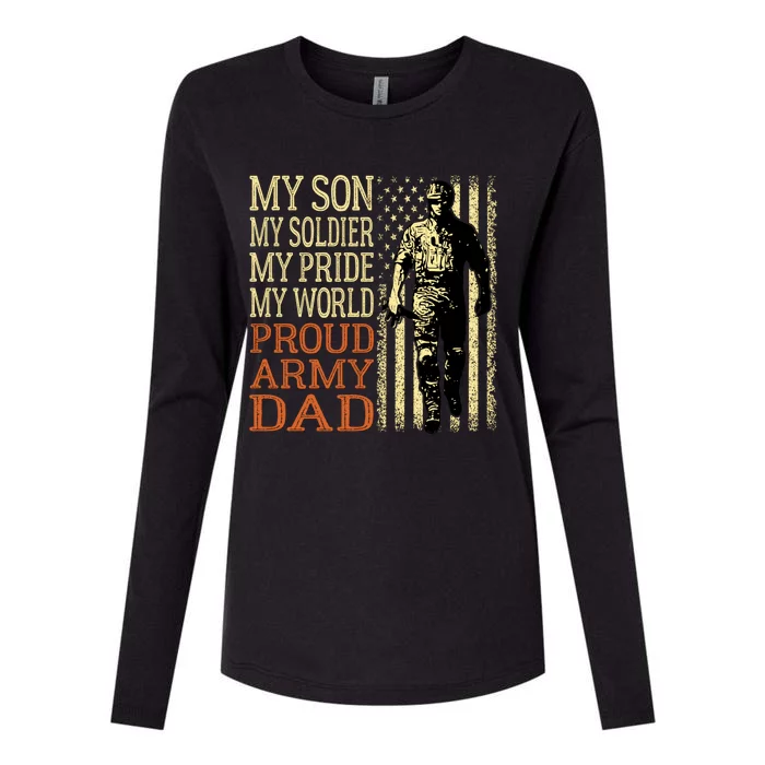 My Son Is A Soldier Hero Proud Army Dad Us Military Father Great Gift Womens Cotton Relaxed Long Sleeve T-Shirt