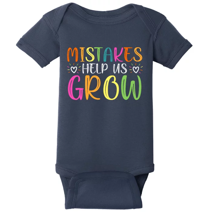 Motivational Slogan Inspirational Math Teacher Colorful Typography Baby Bodysuit