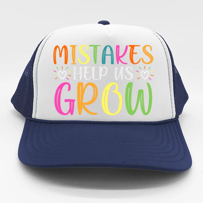 Motivational Slogan Inspirational Math Teacher Colorful Typography Trucker Hat