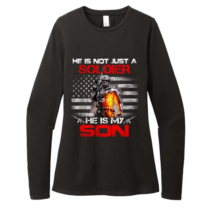 My Son Is A Soldier Proud Army Dad Mom Gift Cute Gift Womens CVC Long Sleeve Shirt