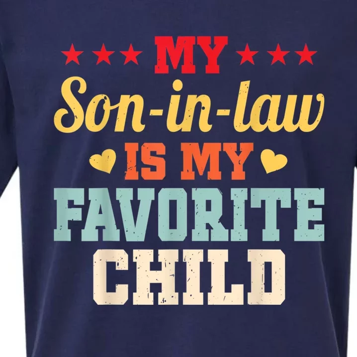 My Son In Law Is My Favorite Child Funny Family Matching Sueded Cloud Jersey T-Shirt