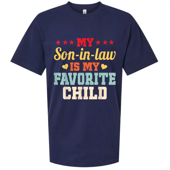 My Son In Law Is My Favorite Child Funny Family Matching Sueded Cloud Jersey T-Shirt