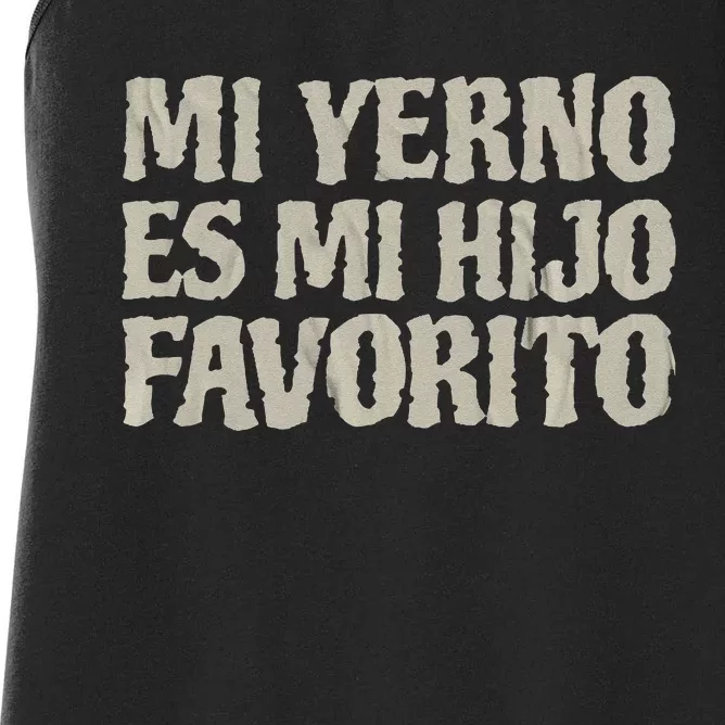 My Son In Law Is Favorite Child Mi Yerno Es Mi Hijo Favorito Women's Racerback Tank