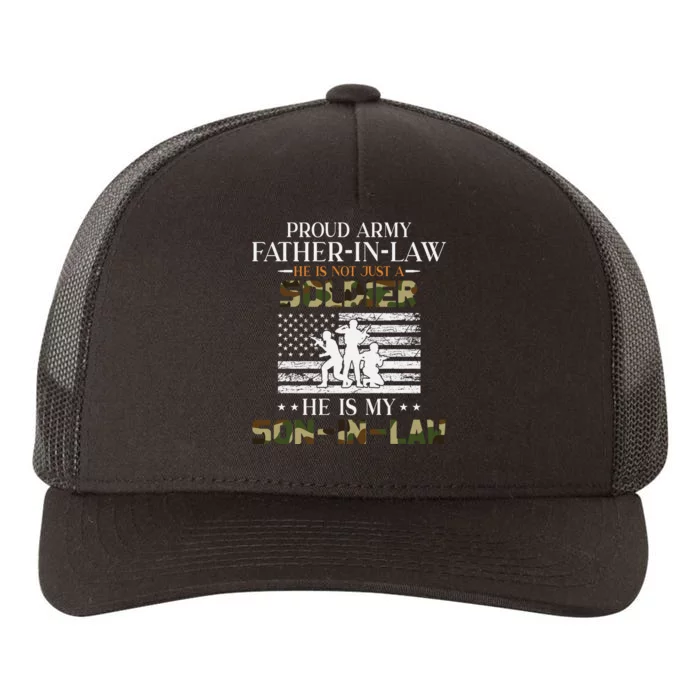 My Son In Law Is A Soldier Hero Proud Army Father In Law Yupoong Adult 5-Panel Trucker Hat