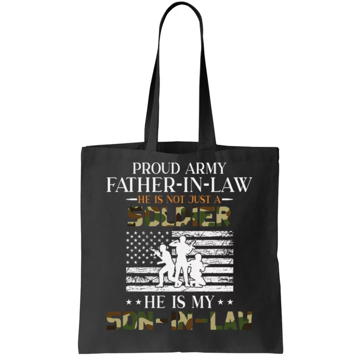 My Son In Law Is A Soldier Hero Proud Army Father In Law Tote Bag