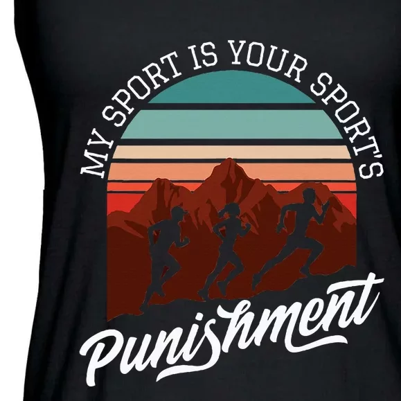 My Sport Is Your Sports Punishment Track Cross Country Ladies Essential Flowy Tank