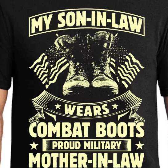 My Son In Law Wears Combat Boots Proud Military Mother In Law Pajama Set