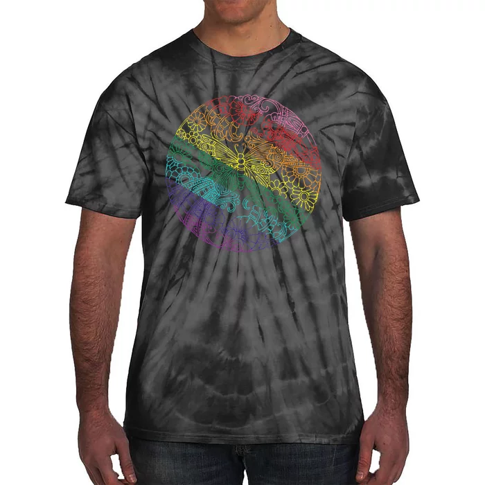 Mandala Symbol In Rainbow Colors Tie-Dye T-Shirt