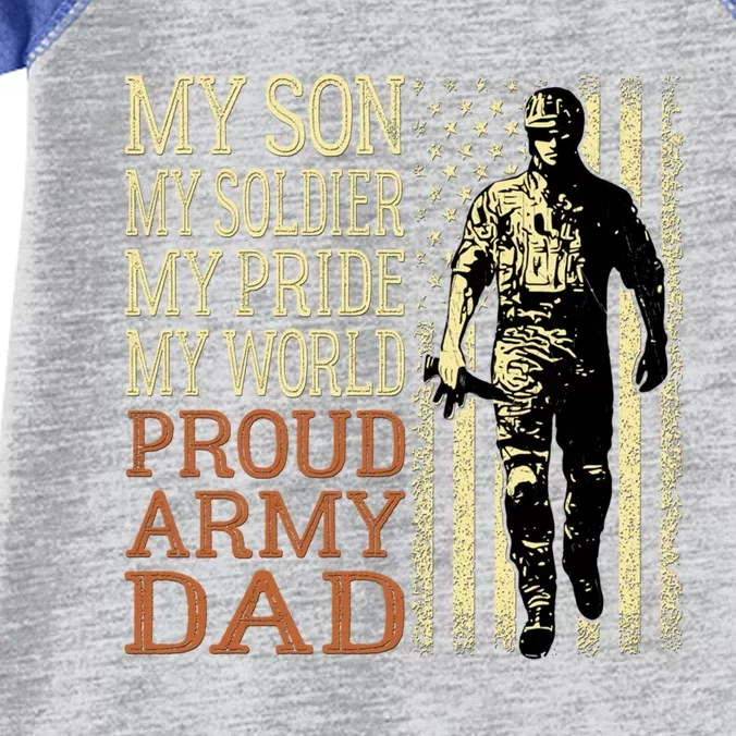 My Son Is A Soldier Hero Proud Army Dad Us Military Father Funny Gift Infant Baby Jersey Bodysuit