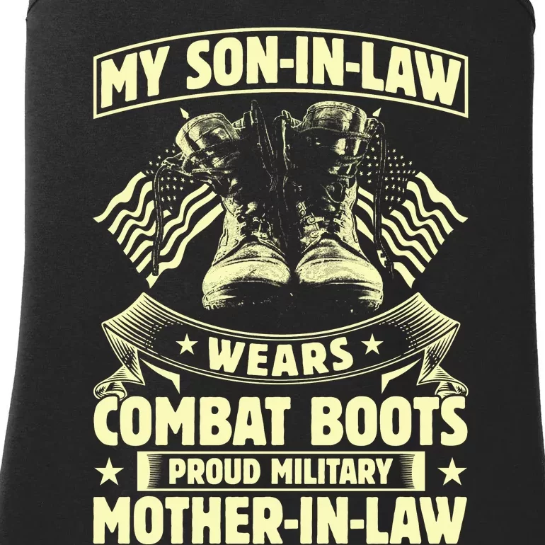 My Son In Law Wears Combat Boots Proud Military Mother In Law Ladies Essential Tank