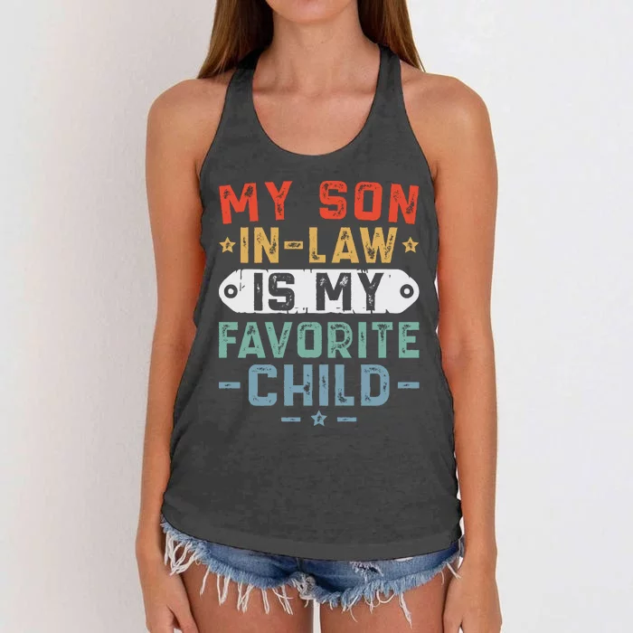 My Son In Law Is My Favorite Child Women's Knotted Racerback Tank