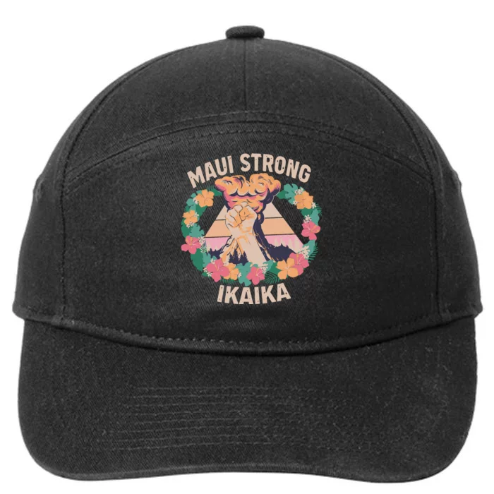 Maui Strong Ikaika Support Maui Fire Victim 7-Panel Snapback Hat