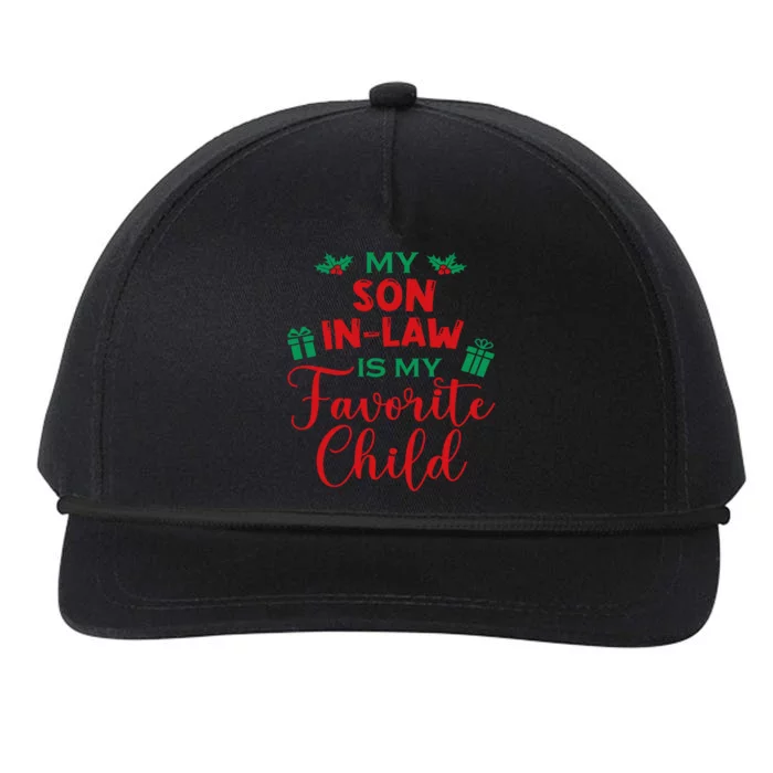 My SonInLaw Is My Favorite Child From MotherInLaw Xmas Snapback Five-Panel Rope Hat