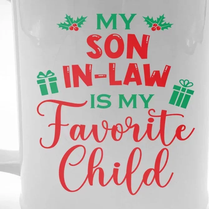 My SonInLaw Is My Favorite Child From MotherInLaw Xmas Front & Back Beer Stein