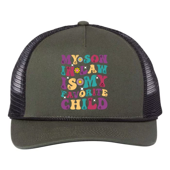 My SonInLaw Is My Favorite Child Funny Mom Retro Rope Trucker Hat Cap