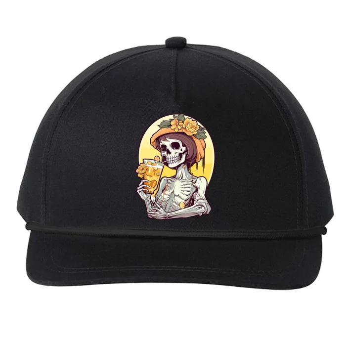 Momster Skeleton Ing Juice Funny Mom Mama Gift Snapback Five-Panel Rope Hat