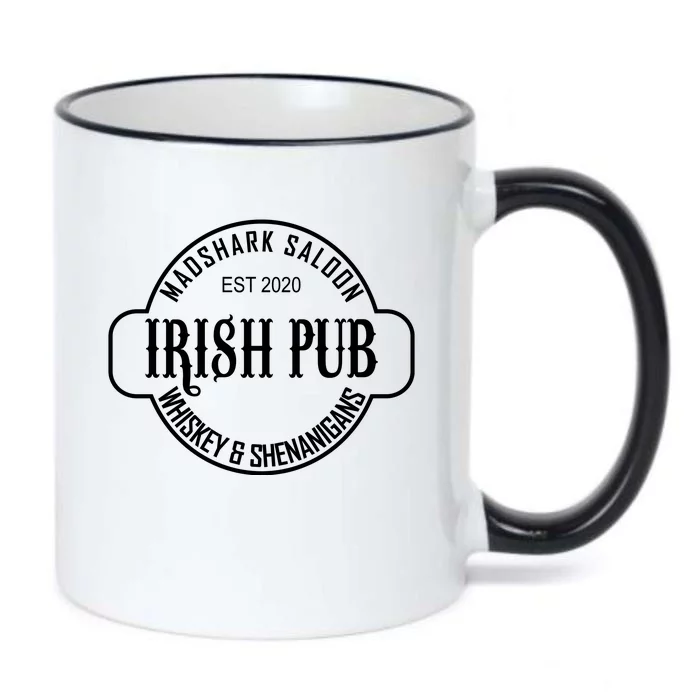 Madshark Saloon Irish Pub Whiskey & Shenanigans Black Color Changing Mug