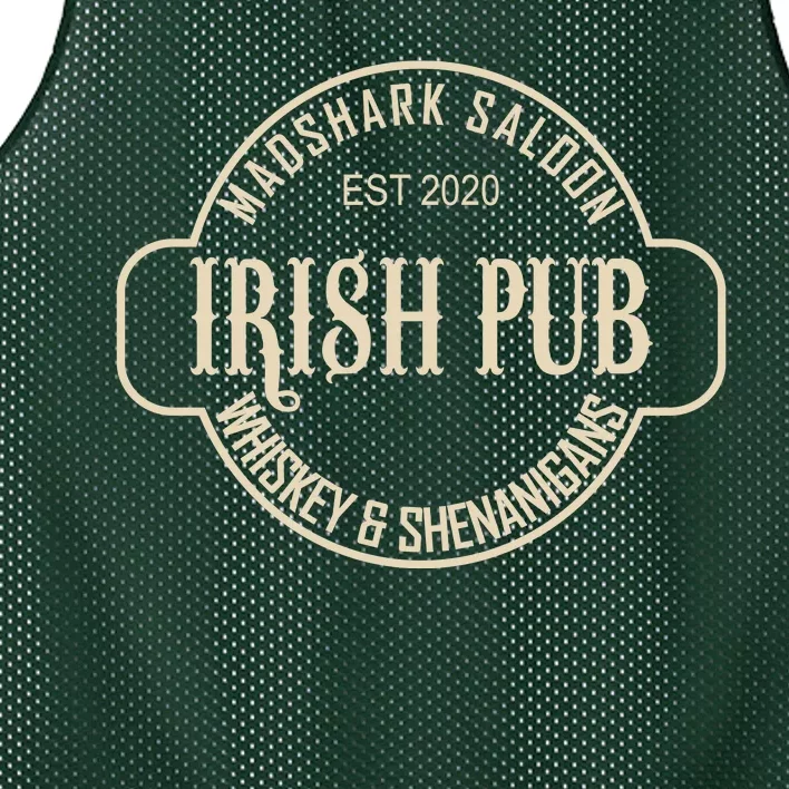 Madshark Saloon Irish Pub Whiskey & Shenanigans Mesh Reversible Basketball Jersey Tank