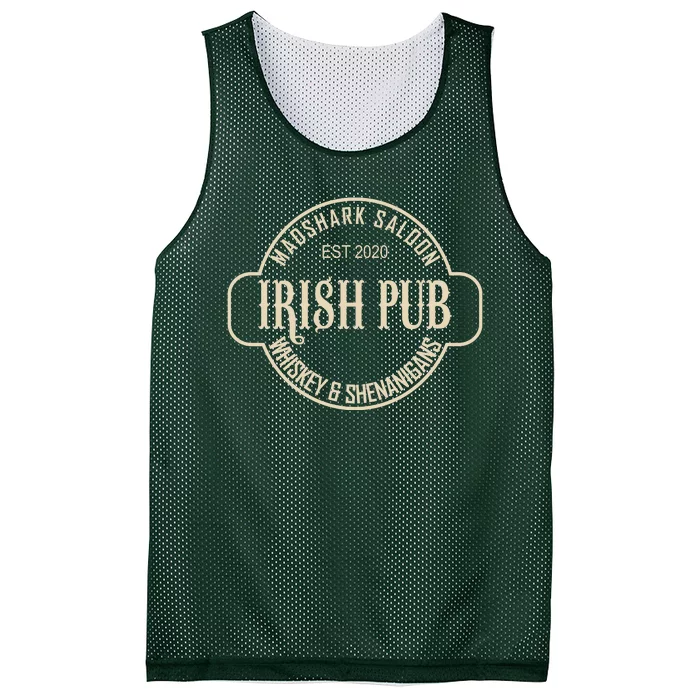 Madshark Saloon Irish Pub Whiskey & Shenanigans Mesh Reversible Basketball Jersey Tank