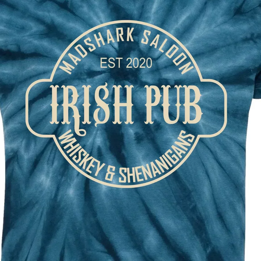 Madshark Saloon Irish Pub Whiskey & Shenanigans Kids Tie-Dye T-Shirt